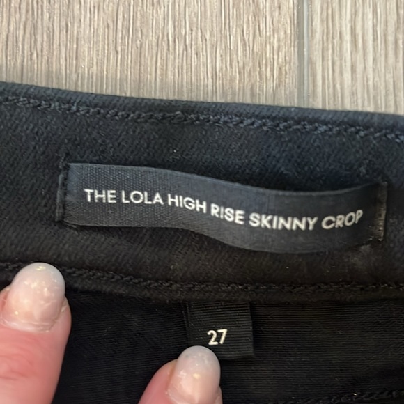 DENIM Forum The Lola High Rise Skinny Crop Jeans Black - Picture 14 of 15